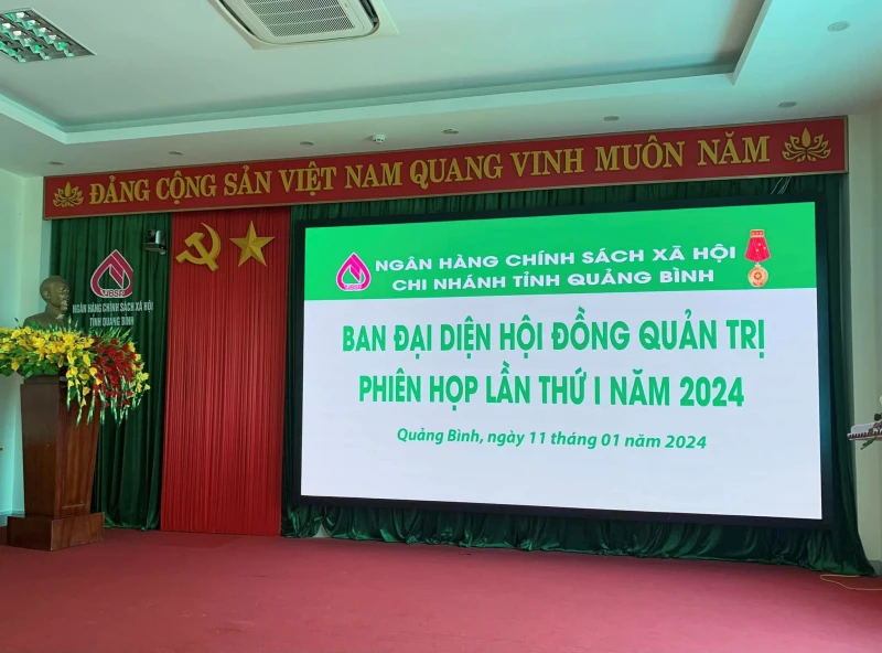 Thi công màn hình led P2 indoor tại Ngân hàng chính sách xã hội Quảng Bình